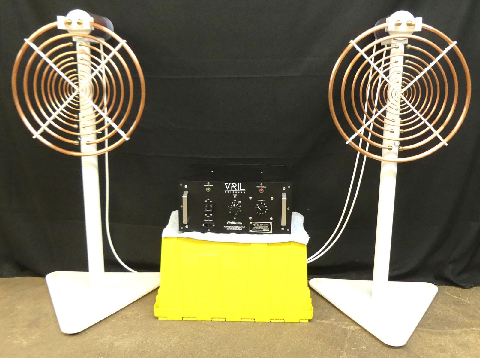 VRIL Lakhovsky Multiwave Oscillator with copper ring antennas and pulse modulator